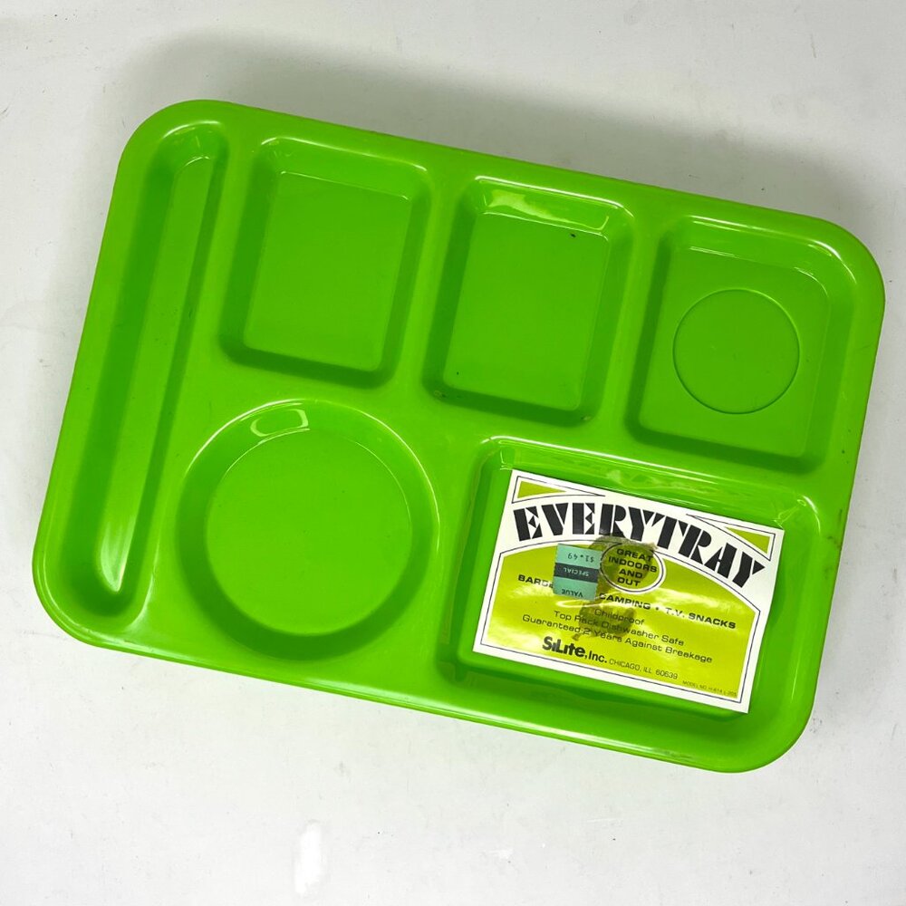 Lot of 9 ~ Vintage SiLite EVERYTRAY #614 Cafeteria School Lunch BBQ TV Trays